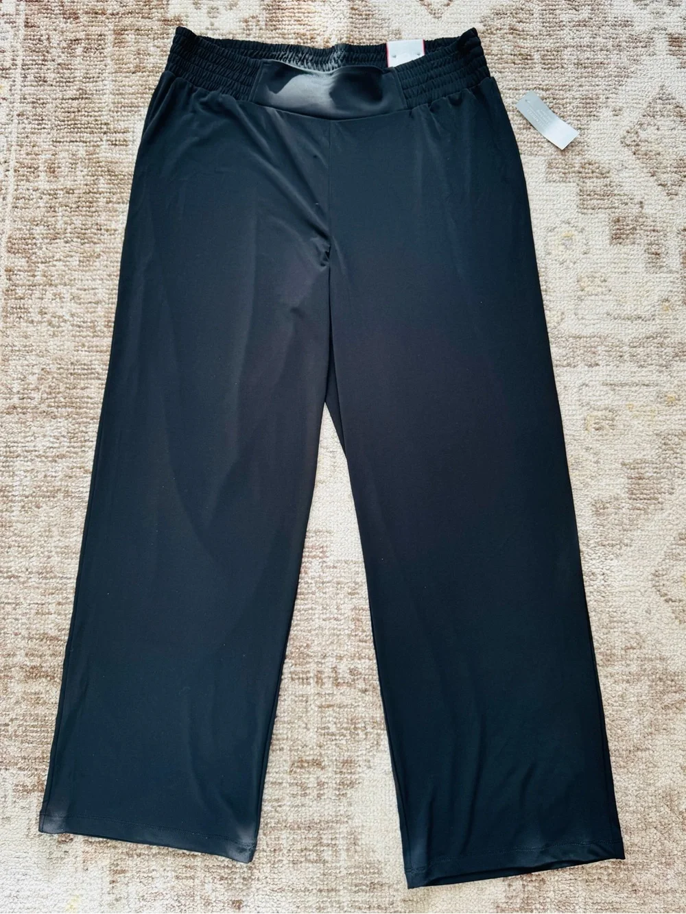 Avenue VIP Knits Black Wide Leg Pant